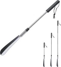 Fanwer Extendable Shoe Horn Long Handle for Seniors, Twist to Lock, 16" to 31"Ad