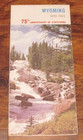 Vintage 1965 Wyoming Oil Gas Service Station Travel Road Map 75th Anniversary — photo 1