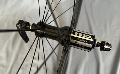 HED Carbon Wheelset 700c Tubular 130/100mm 9mm QR Rim 11 Speed Bladed - Picture 8 of 16