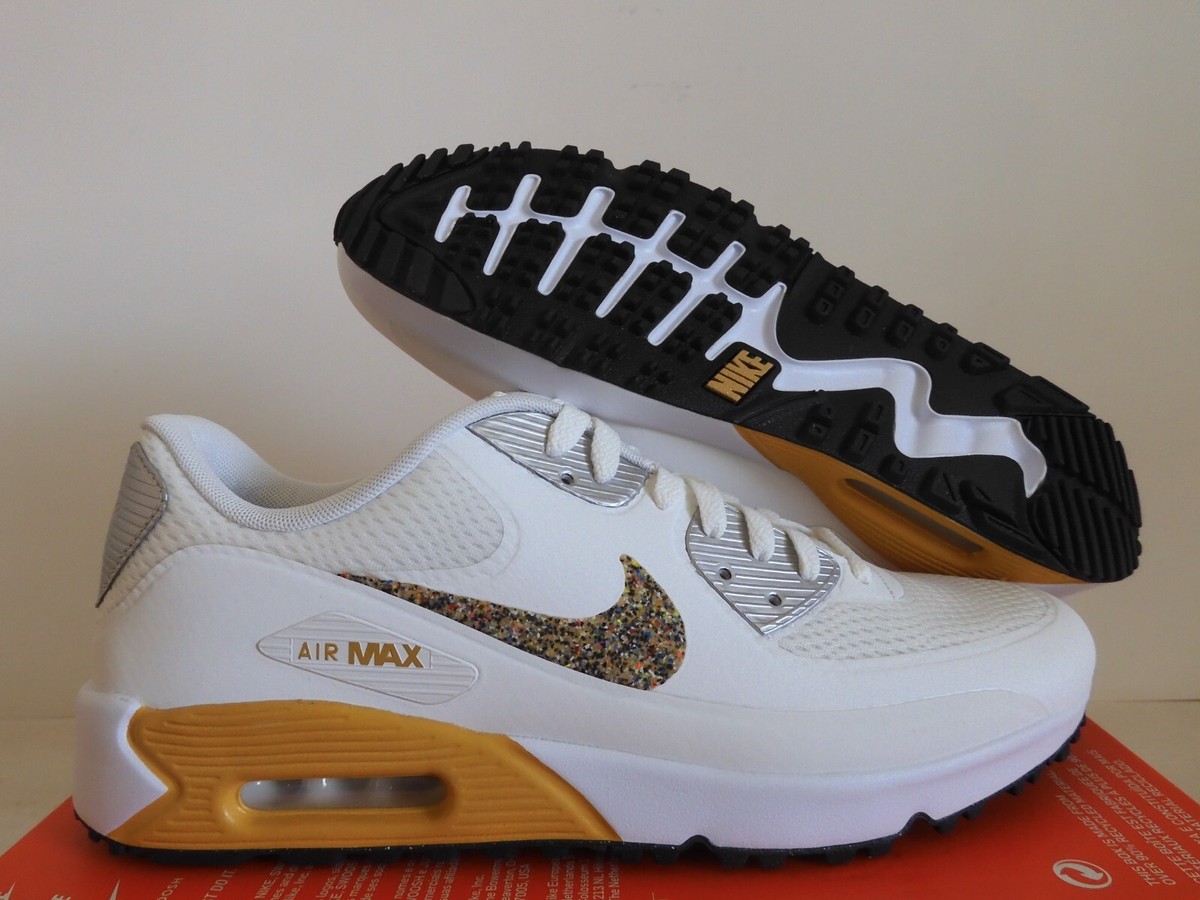 Nike Air Max 90 G Golf Nrg P22 Route 66 Tulsa White-Gold Sz 12
