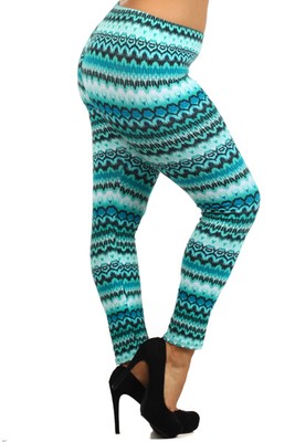 Womens Panki Multicolored Plus Size Leggings 1X 2X