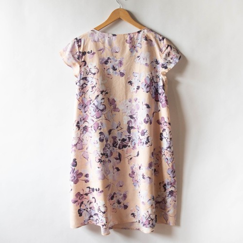 J Jill Love Linen Floral Pastel Short Sleeve Shift Dress M Petite - Picture 6 of 10