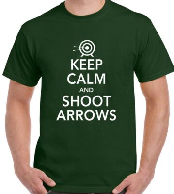 Bogenschießen T-Shirt Keep Calm & Shoot Arrows Herren lustig