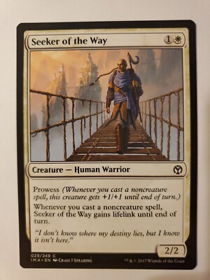 MTG Magic The Gathering Card Seeker of the Way Creature Human Warrior Iconic Mas