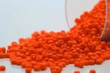 Miyuki Round Rocailles 15/0 Opaque Bright Orange Seed Beads RR-405