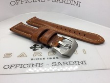 OFFICINE SARDINI LEDERBAND COGNAC BRAUN MIT DORNSCHLIEßE 22MM AUF 20MM