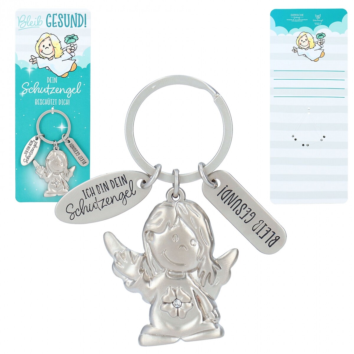 Depesche 11820 Schutzengel Schlüsselanhänger Bleib gesund - beschützt dich