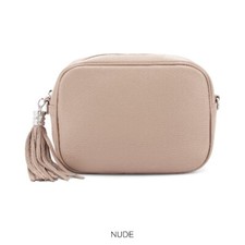 Ladies Real Leather Tassel Bag Compact Cross Body Camera Style Bag Shoulder Bag