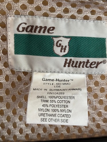 Game Hunter Camo Hunting/Shooting Vest Size Large Style 583 MMO - Picture 3 of 8