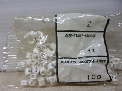 NEW Terminal Wire Marker Type Z Size 11 No. 4 Lot of 100  *FREE SHIPPING*