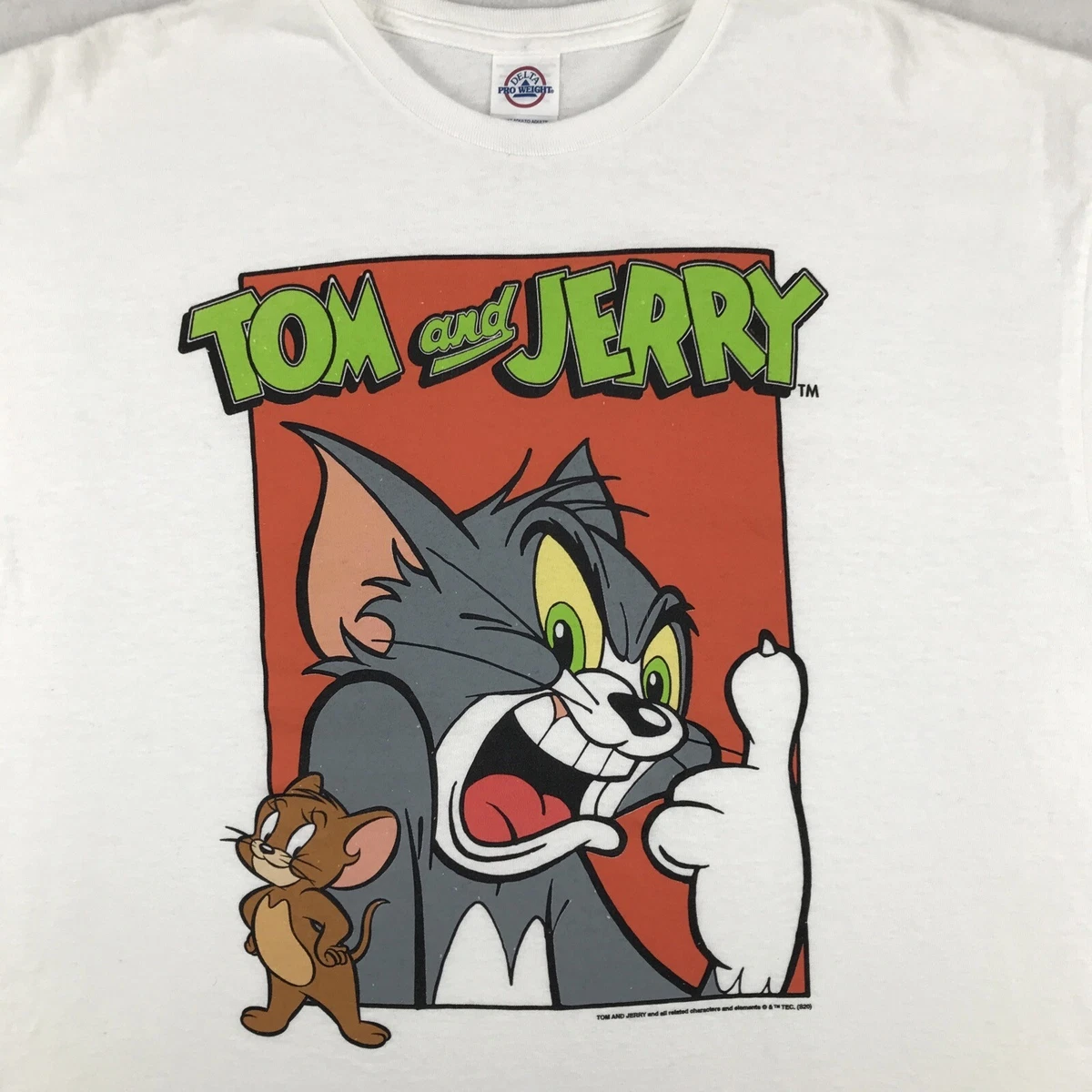 TOM & JERRY CARTOON T-Shirt XL tv show cat mouse soft