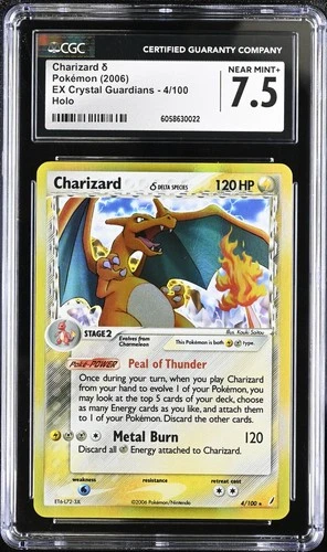 Pokémon Charizard EX Crystal Guardians Delta Species Holo CGC 7.5 NM+