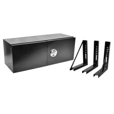 Steel 48"X18"X18" Underbody Truck Tool Box w/Barn Door+3pcs 18" Mounting Bracket