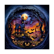 1000 Piece Halloween Horror Pumpkin Jigsaw 1000 Pcs Midnight Haunt 24x24