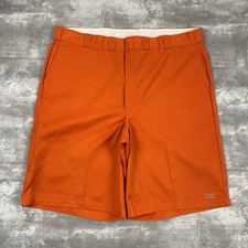 DICKIES MULTI USE POCKET SHORTS ORANGE MENS 48 47 utility work wear loose fit