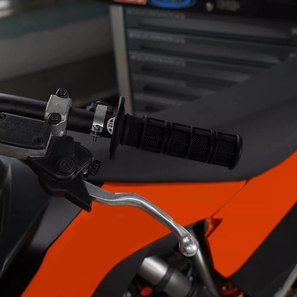 1" & 7/8" 2x Non-Slip Hand Grips Rubber Cover For Honda Yamaha Kawasaki Triumph Foto 3 de 4