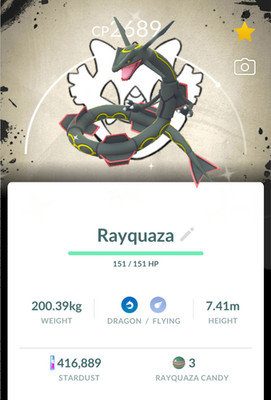 Pokémon Shiny Rayquaza Special Background Go Fest 2026 - Go Read description