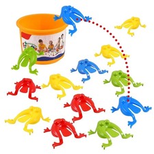 20pcs Jumping Frog Toys Plastic Bounce Fidget Kids Party Game Prizes Gift
