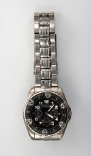 Caravelle Bulova Watch Men Silver Stainless St Day Date 24hr Quartz NON-WORKING