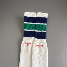 VTG Socks Spalding Tube 19" NOS 9-11 Blue Green Sports USA 80s 90's Basketball