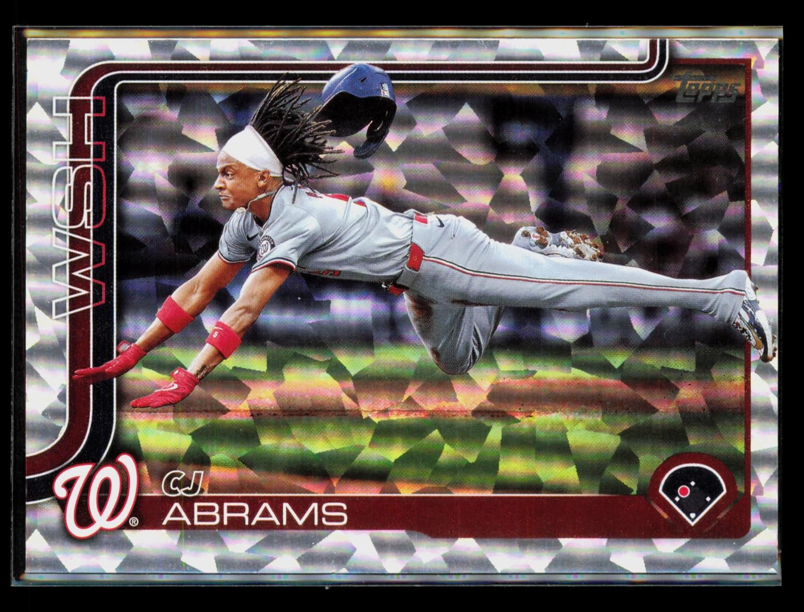 2025 Topps #122 CJ Abrams Silver Crackle Foilboard