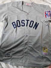 Boston Red Sox Ted Williams Vintage Gray 1939 Baseball Jersey Men’s Large, Nice!