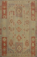 Earth Tones Wool Kilim Flat Weave Rug Tribal Traditional Reversible Carpet 5x6