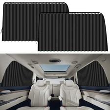 Car Window Shades - 2 Pack Side Window Sun Shades 99 Pleated Silk 2-Pc 