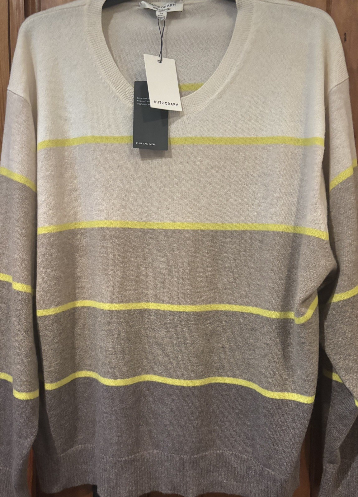BRAND NEW WITH TAGS Autograph for M&S Striped Crew Neck Jumper size 24