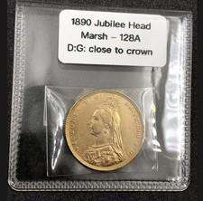 1890 Gold Victoria Full Sovereign Jubilee Head