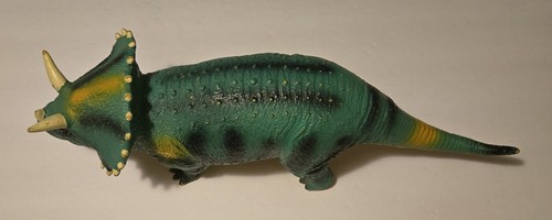 Toysmith Epic Dino Triceratops Soft Vinyl Dinosaurs - Picture 3 of 6