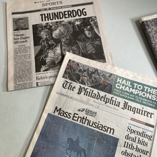 Philadelphia Inquirer 2/5/2018 & 2/9 Eagles Super Bowl Win & Parade Newspapers - Imagen 10 de 10