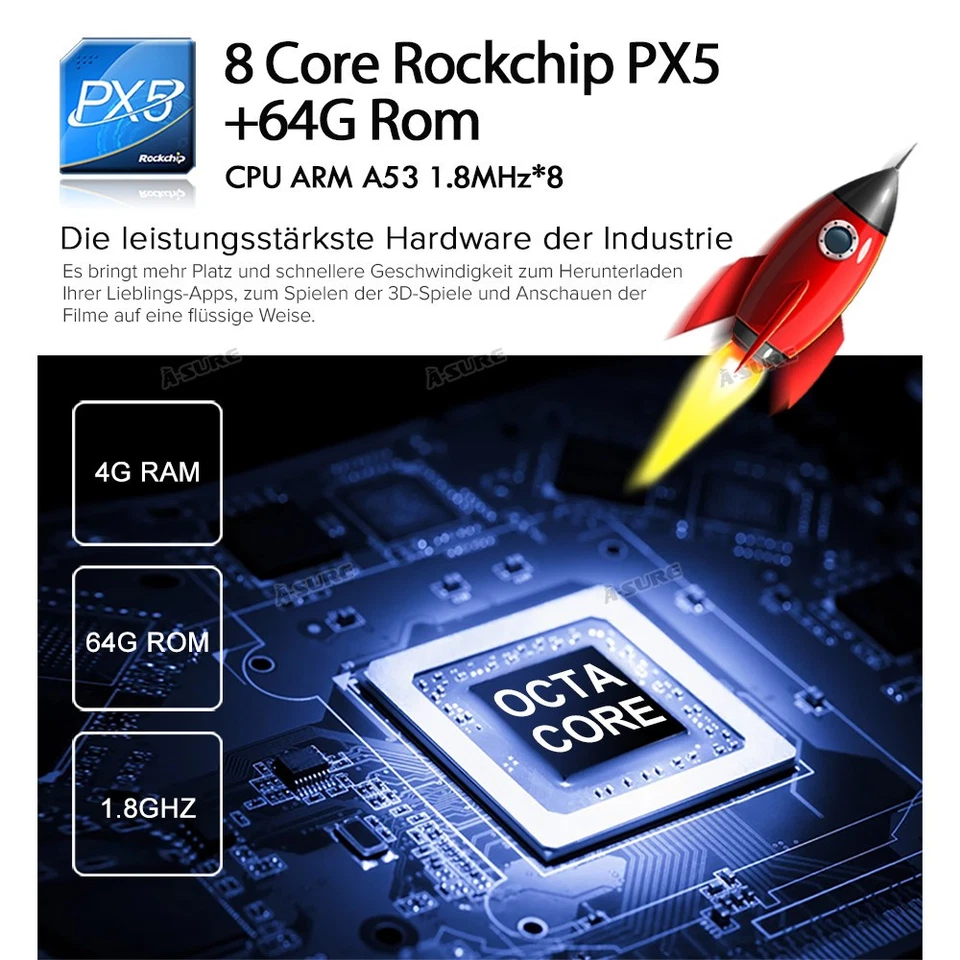 Grau 8 Core 4+64GB Radio Navi GPS Autoradio Für Opel Zafira B Corsa C D Astra H - Bild 4 von 4