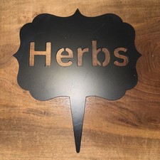 Custom USA 1/8 Thick Steel HERBS Garden Sign Made In USA Metal Sign ๐บ๐ธ