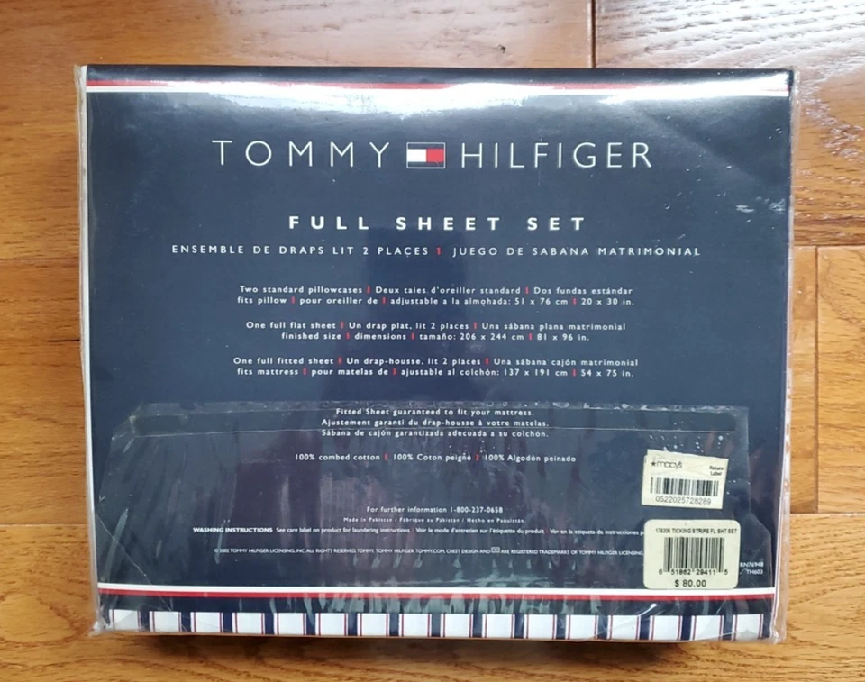Tommy Hilfiger Juego de Sábanas COMPLETO Algodón 200 Hilos NUEVO PRECINTADO Foto 2 de 4
