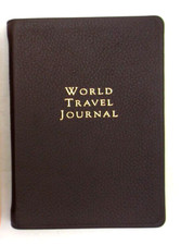 World Travel Journal 4x6 Soft Leather Cover 320 Pages Brown