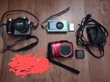Digital Camera Lot Untested Kodak Easyshare Z740, Polaroid, Pentax Optio W60