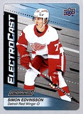 Simon Edvinsson 2023-24 UD Engrained ElectroCast #EC-2 Detroit Red Wings