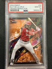 2024 Topps Finest - Common Elly De La Cruz #64 Orange Refractor /25 (RC)