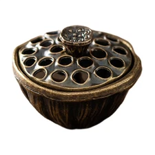 Lotus Incense Burner Charcoal Incense Burner Stick Cone Incense Ash Catcher 
