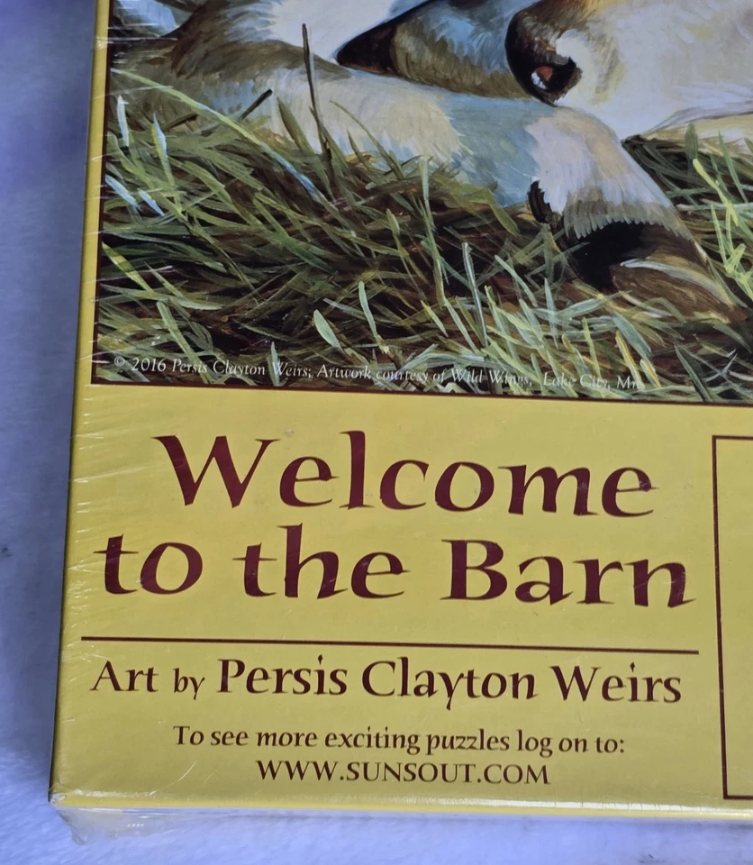 SunsOut Welcome to the Barn 500pc Jigsaw Puzzle #51915 Cow Cat Sealed NIB - Image 2 of 4