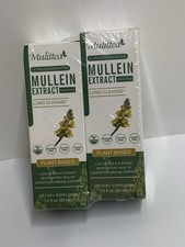 2 Bottles Mullein Leaf Extract Drops Healthy Liquid For Lung Cleanse Exp. 05/27
