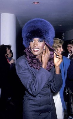 Grace Jones during Grace Jones Sighted at Le Vie en Rose Restauran- Old Photo 5