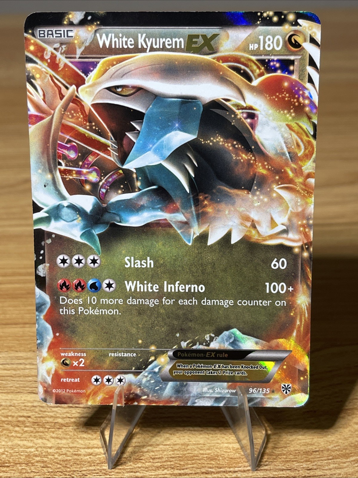 White Kyurem EX 96/135 Plasma Storm Holo Fast Shipping