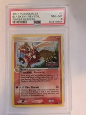 2007 Pokemon EX Power Keepers Stamped Blaziken Reverse Holo PSA 8 NM - MT 5/108