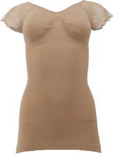 Rhonda Shear Seamless Shaping Tee NUDE M NWOT (909)