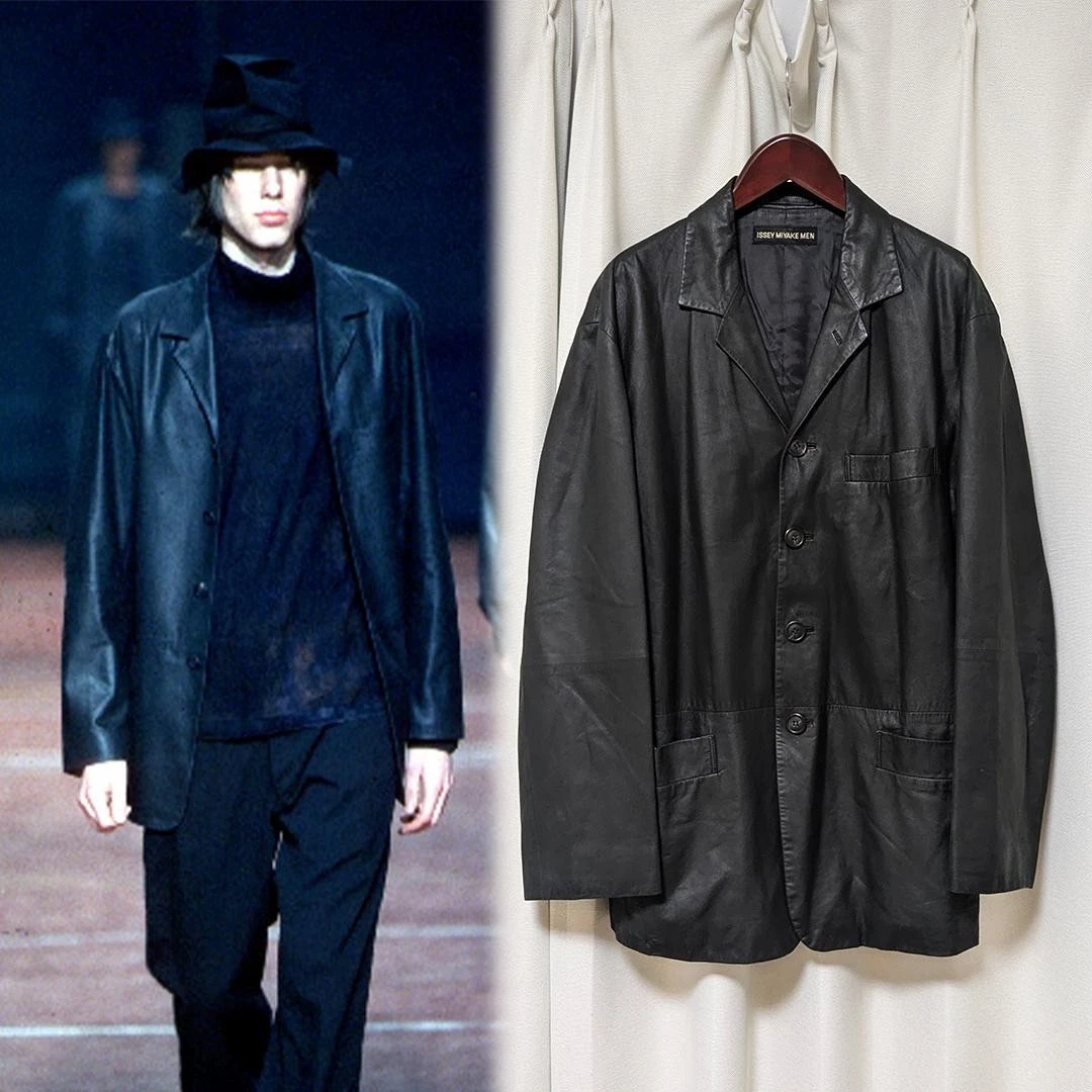ISSEY MIYAKE Leather Outer Shell Coats, Jackets & Vests for Men