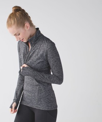 Lululemon Kanto Catch Me 1/2 Zip Pullover Wee Stripe Black Size 8