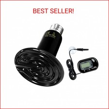 Simple Deluxe 100W Ceramic Heat Lamp Reptile Heat Emitter Heater Lamp Bulb No Li