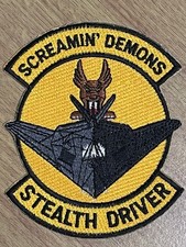 F-117 Stealth Fighter Cloth Patch Badge Screamin’ Demons Cloth Patch